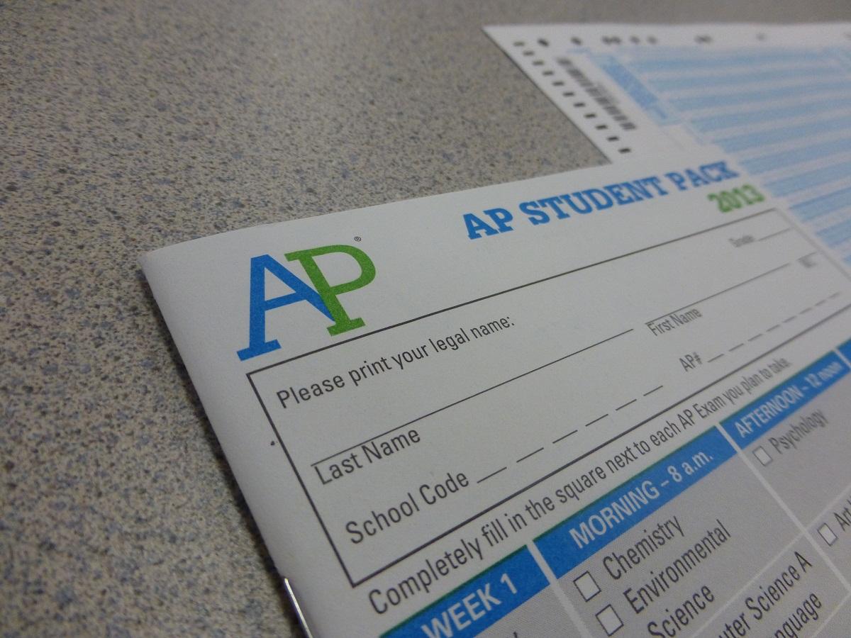 The AP packet students must fill out before they take the test.