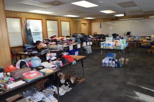 Donations in portable 7. All staff and teachers can get anything they need for their classrooms or homes. It's open from 8-11 a.m. and 1-3 p.m. 