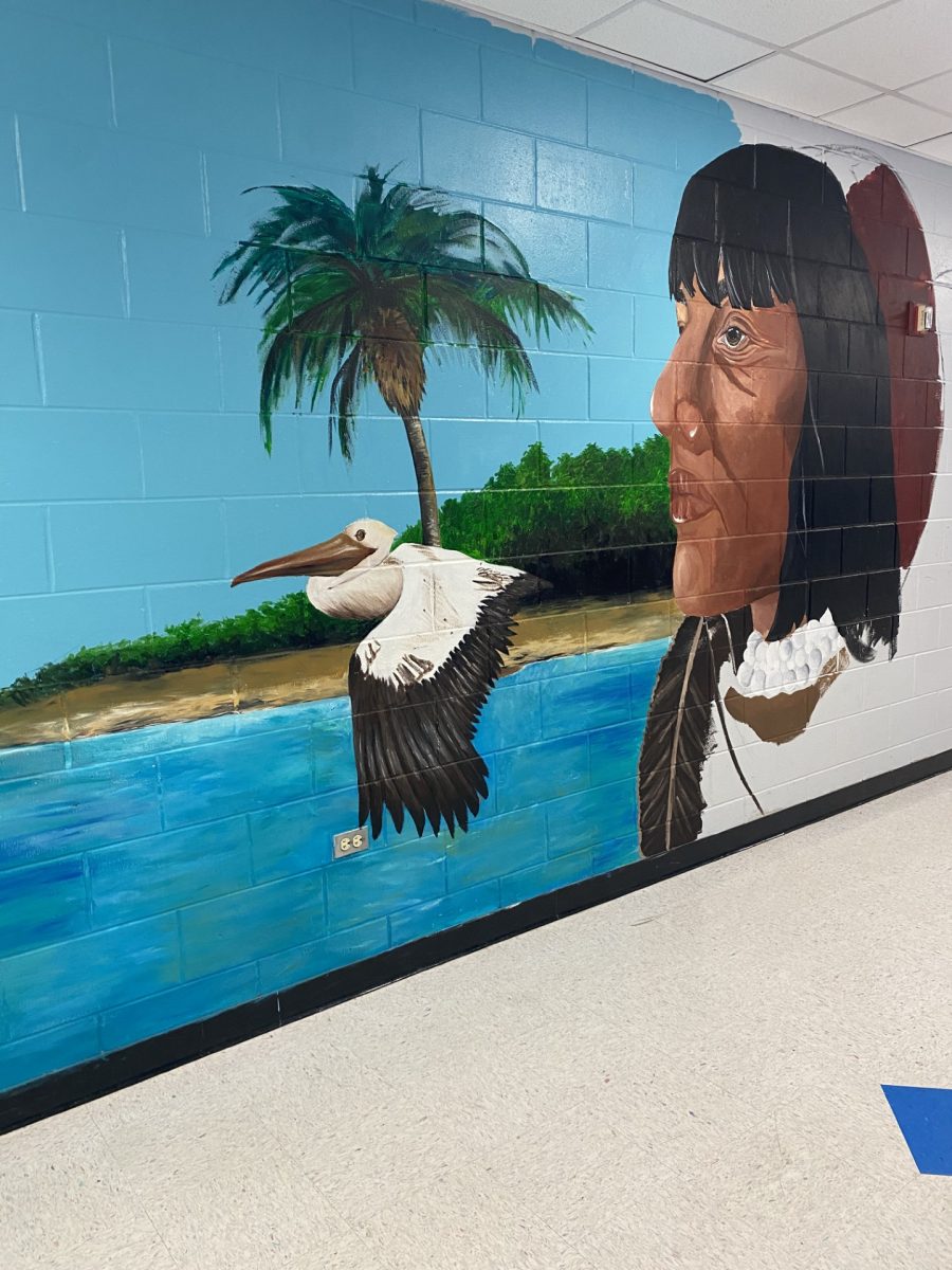  This painting of a chief is in the English hallway.